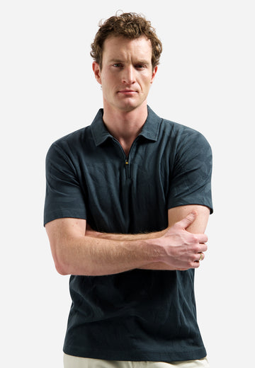 Polo Half Zip Short Sleeve