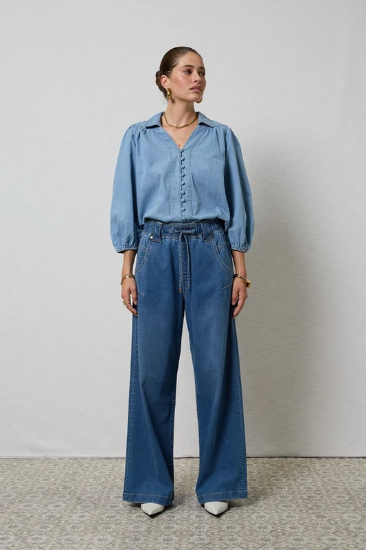 Alora Rodeo Blue Loose Pants