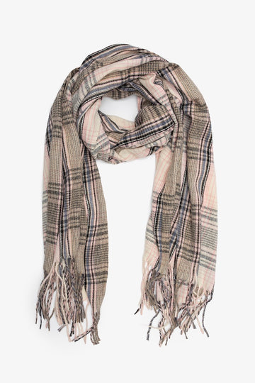 Marshmallow Plaid Scarf
