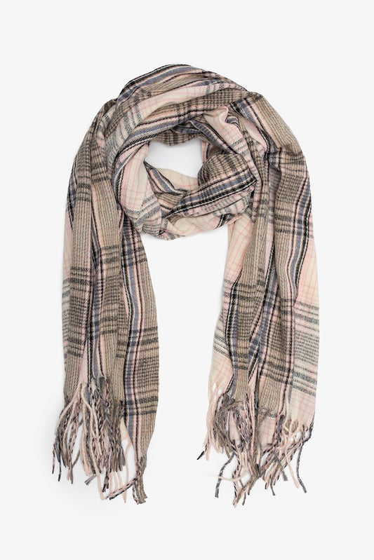 Marshmallow Plaid Scarf