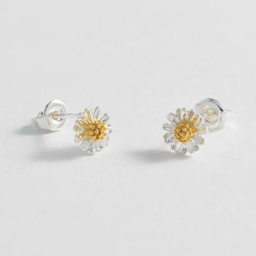 Mini Wildflower Earrings - Silver Plated