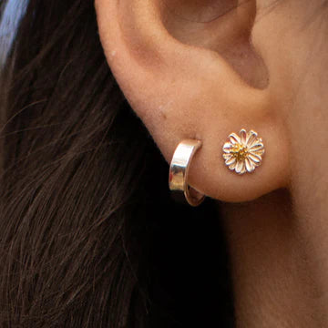 Mini Wildflower Earrings - Silver Plated