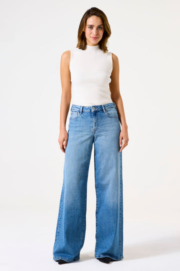 Celia Ultra Wide Leg Jean - Mid-High Waist