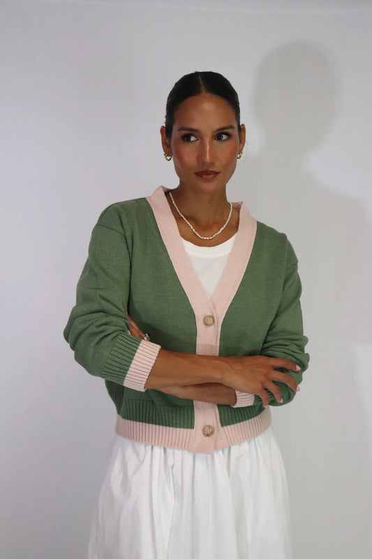 Contrast Cardi
