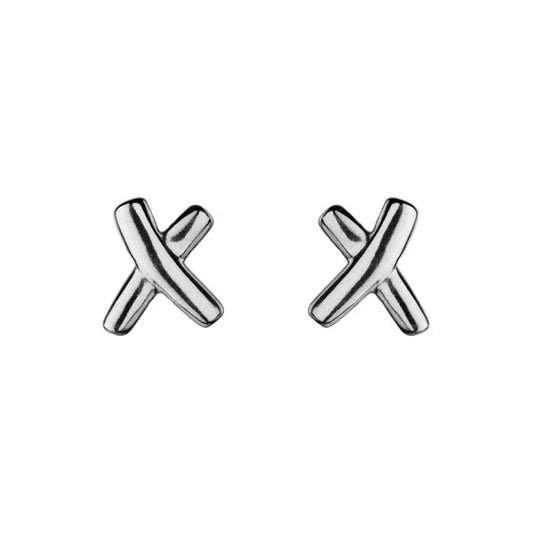 Kiss Stud - Silver Plated