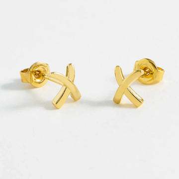 Kiss Stud - Gold Plated