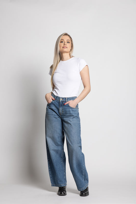 Larrie Baggy Leg Jean - High-Rise