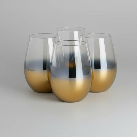 Caruso Gold Stemless Glasses - Set of 4