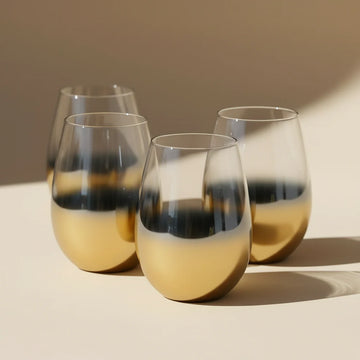 Caruso Gold Stemless Glasses - Set of 4