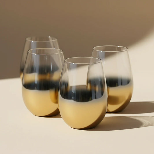 Caruso Gold Stemless Glasses - Set of 4