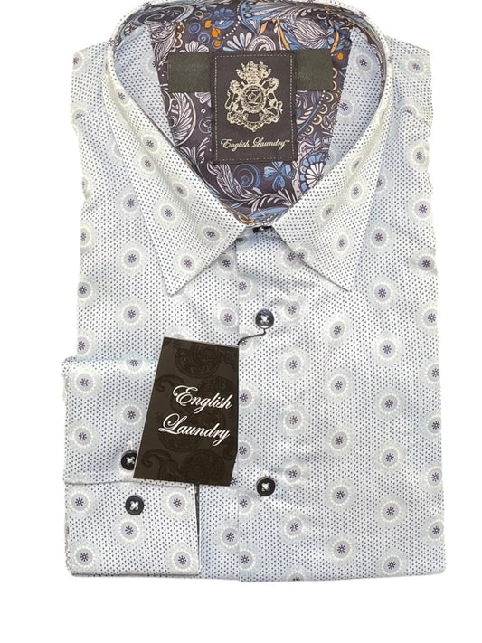 Sky Blue Geo Long Sleeve