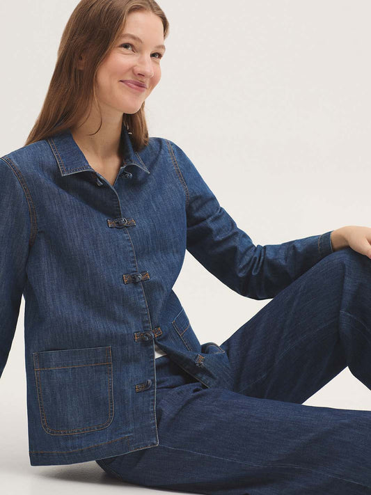 Denim Jacket with Chinese Closings (NTWWW056)