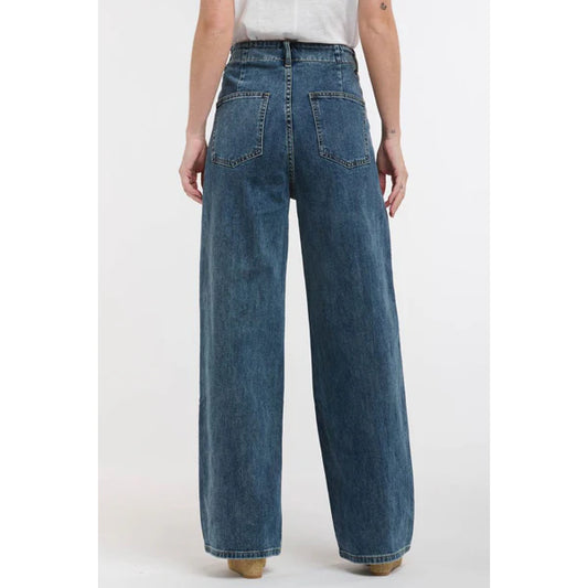 Frankie Straight Wide Leg Jeans - Mid-High Rise