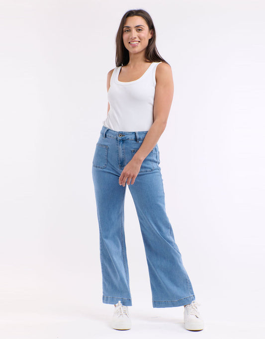 Eddie 7/8 jean Light Blue