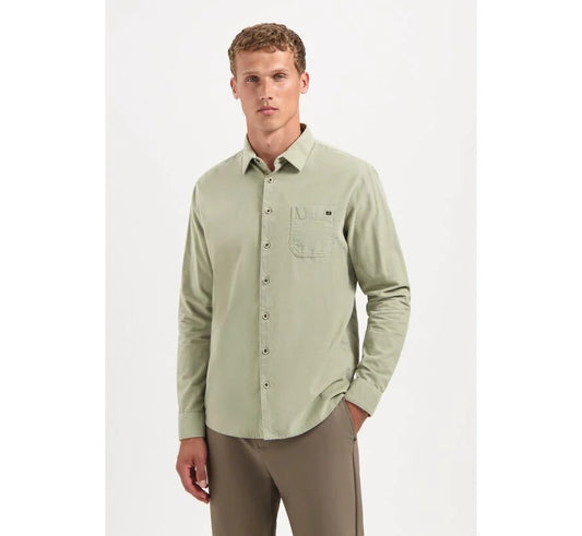 Shirt Solid Fine Herringbone