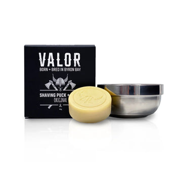 Shaving Soap Puck + Steel Bowl